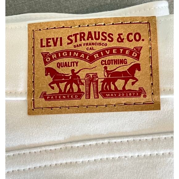 NEW LEVIS 311 Shaping Skinny - White Jeans Pants Size 32 Red BLANK TAB 14 - Picture 6 of 7